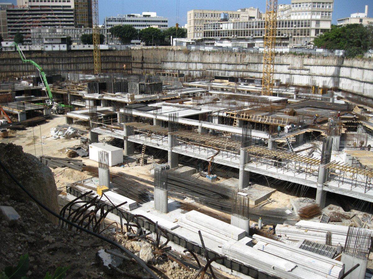Estructura de hormigón en fase de construcción