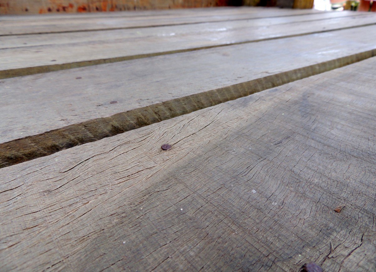 Detalle de juntas entre tablas de un pavimento